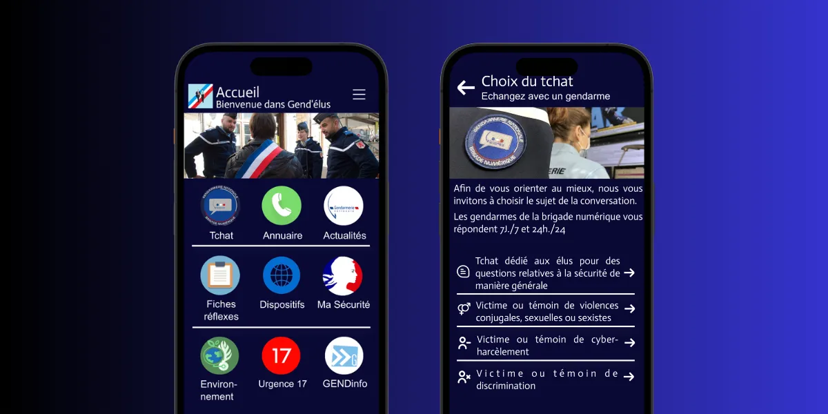 Application mobile Gend’élus pour iOS et Android