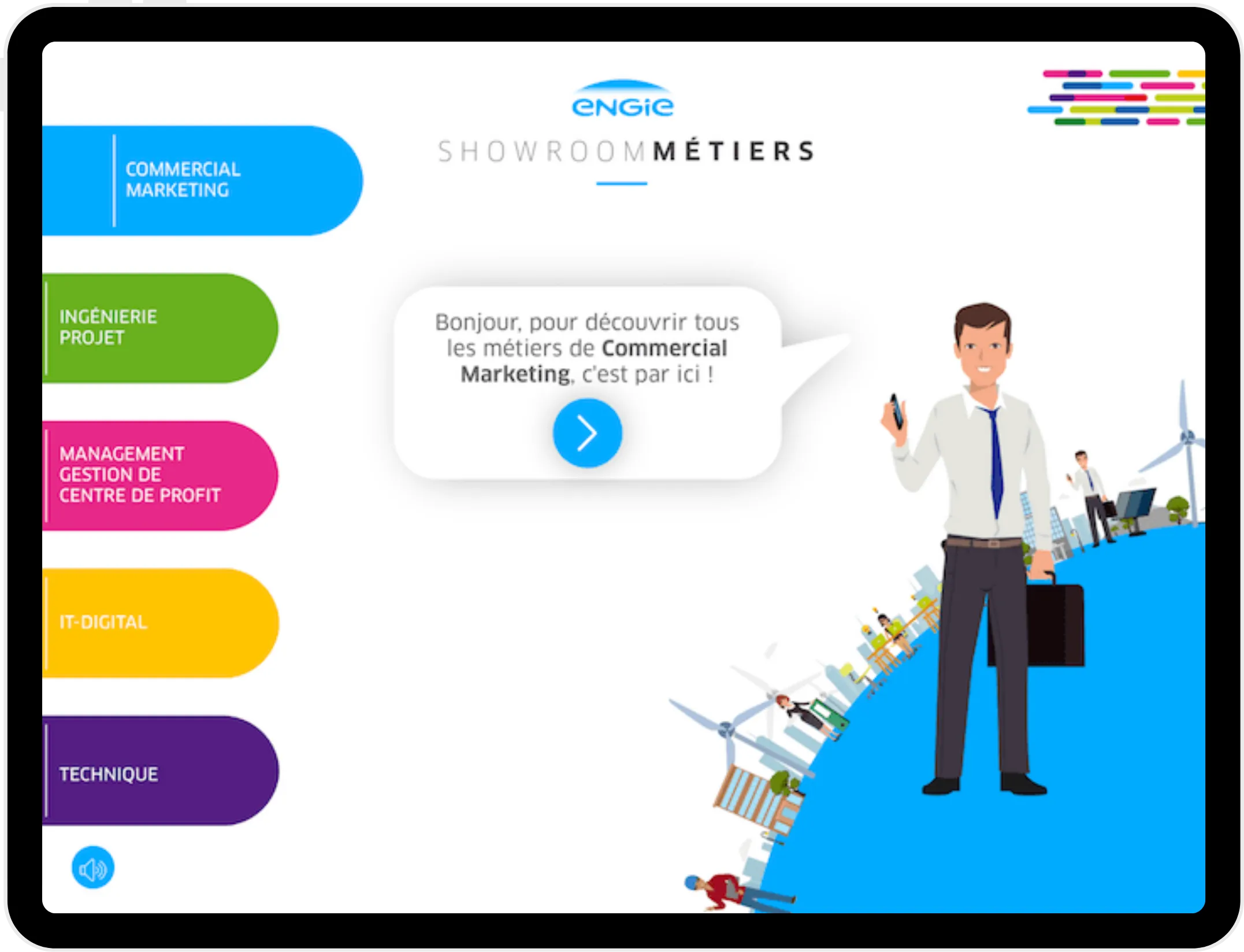 Borne interactive sur les métiers du groupe Engie