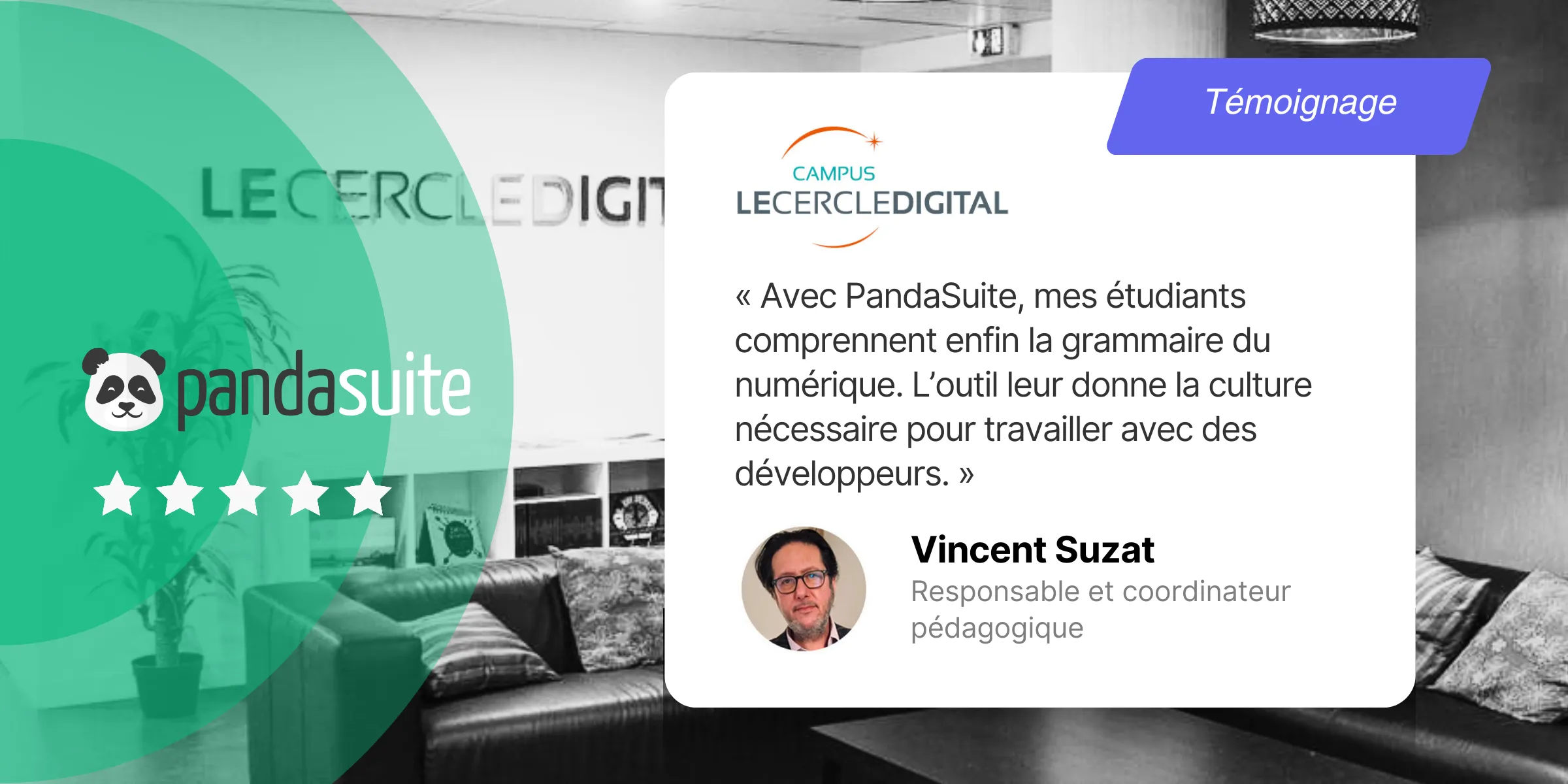 Vincent Suzat forme une nouvelle génération de créatifs interactifs avec PandaSuite au Cercle Digital à Tours