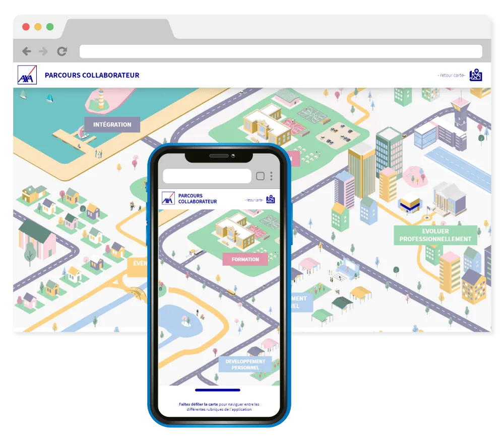 Illustration de la web app