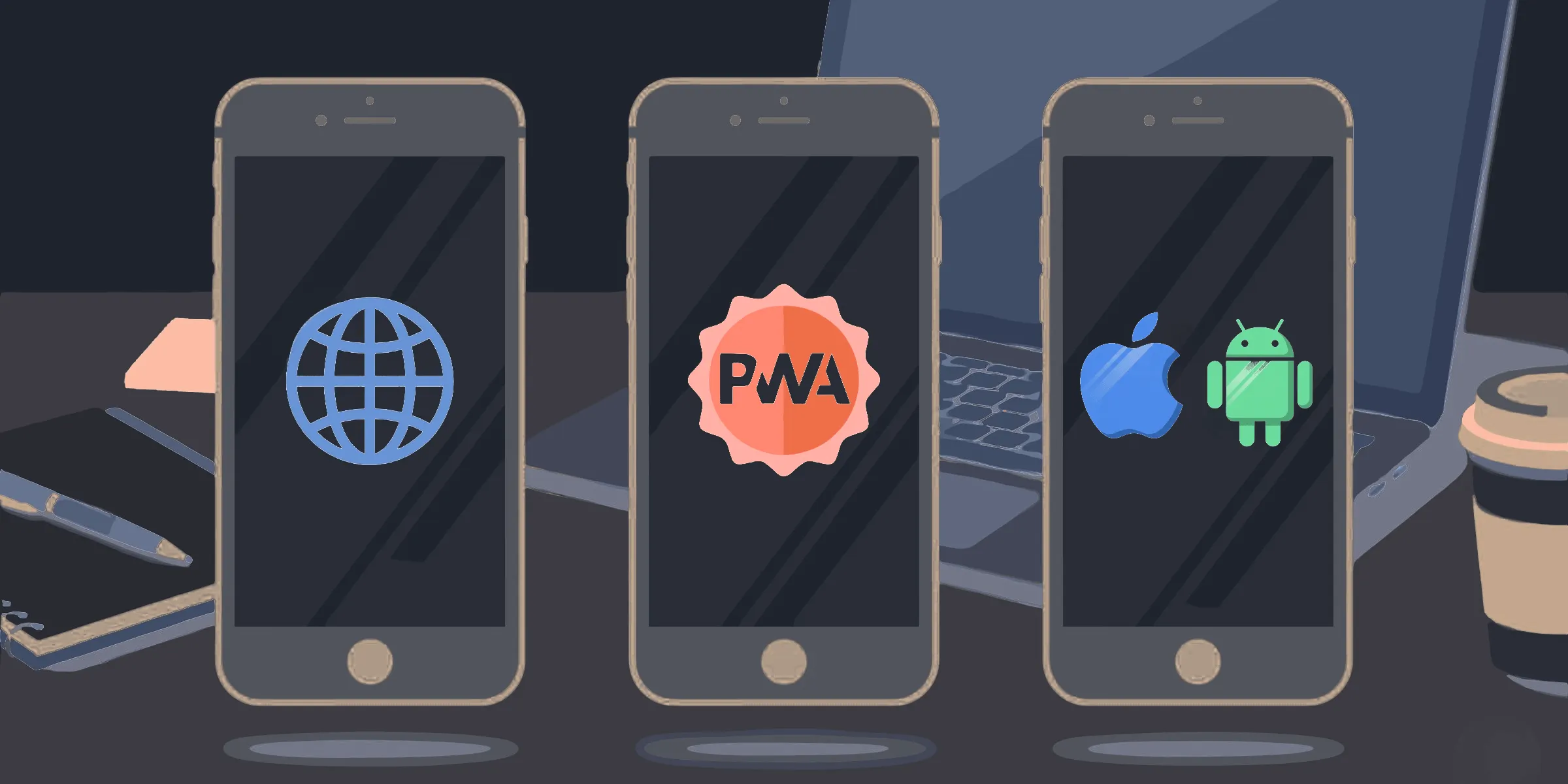 Native App vs Web App vs PWA -a practical decision framework for choosing the right format for your project.