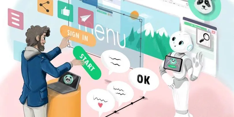 SoftBank Robotics Europe et PandaSuite présentent le composant Pepper pour PandaSuite Studio, la solution qui ouvre la création d’une application robotique à tous, même sans connaissances techniques.