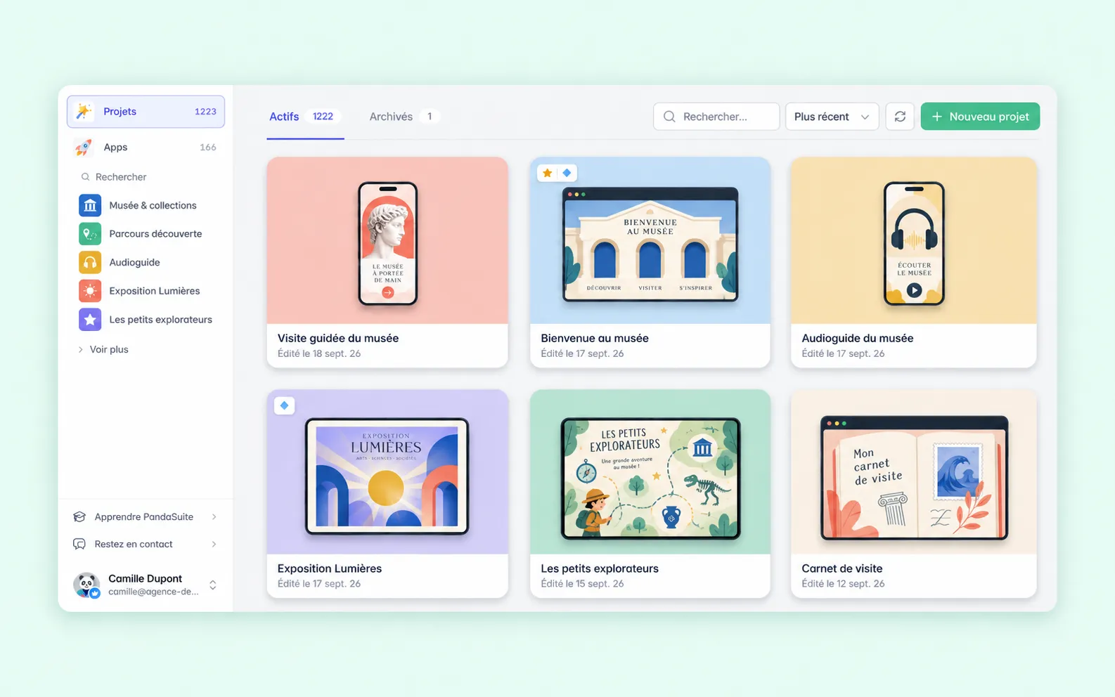 Le nouveau dashboard PandaSuite