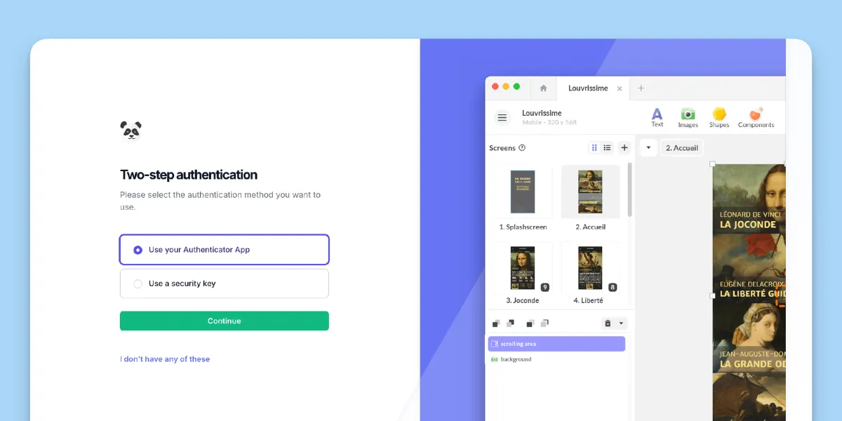 Découvrez les nouveautés de PandaSuite : une sécurité renforcée de votre compte avec l’authentification à 2 facteurs et la gestion des sessions.