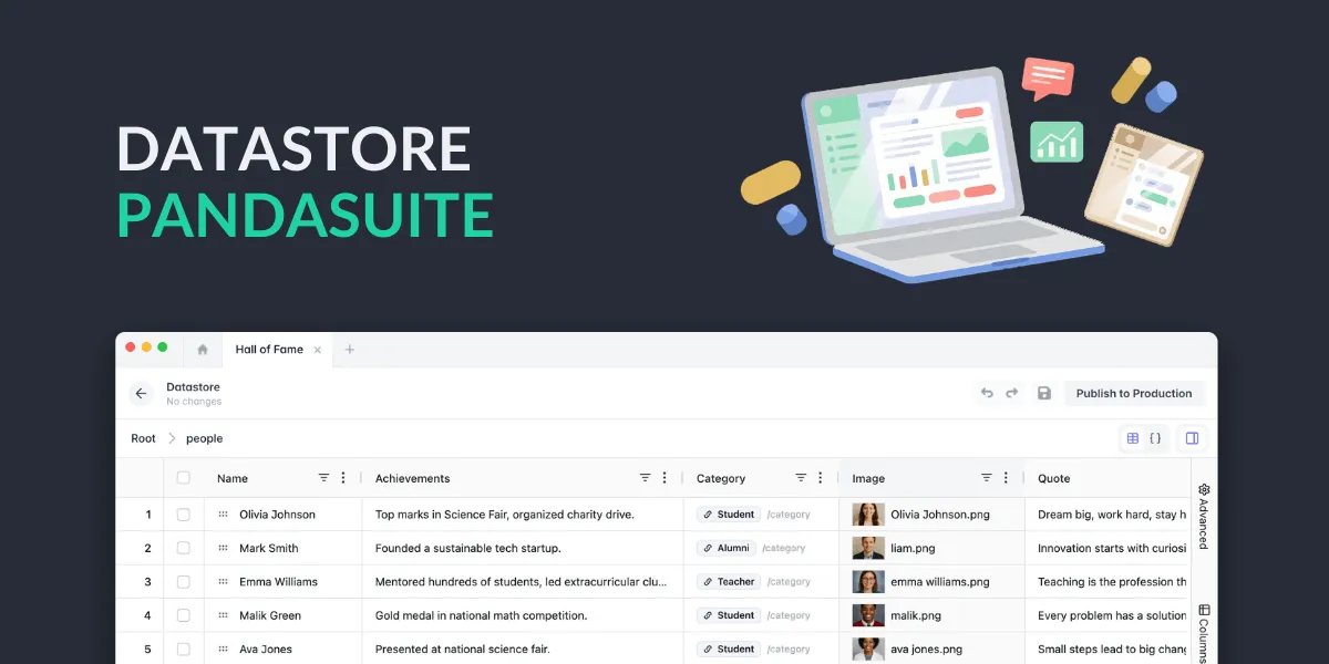 Nouveau Datastore PandaSuite
