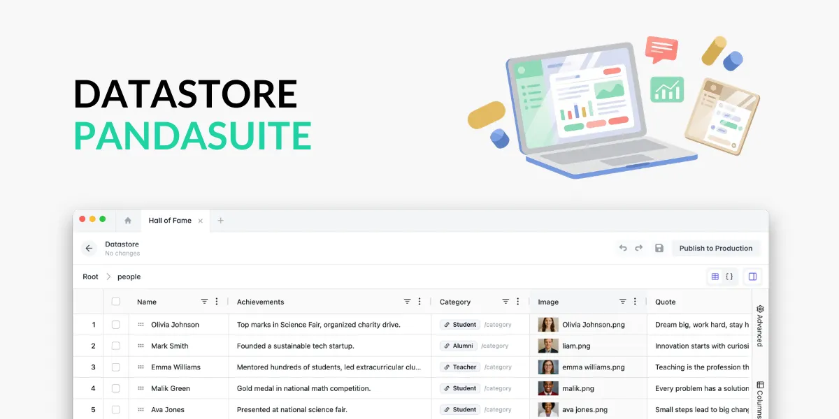 New PandaSuite Datastore
