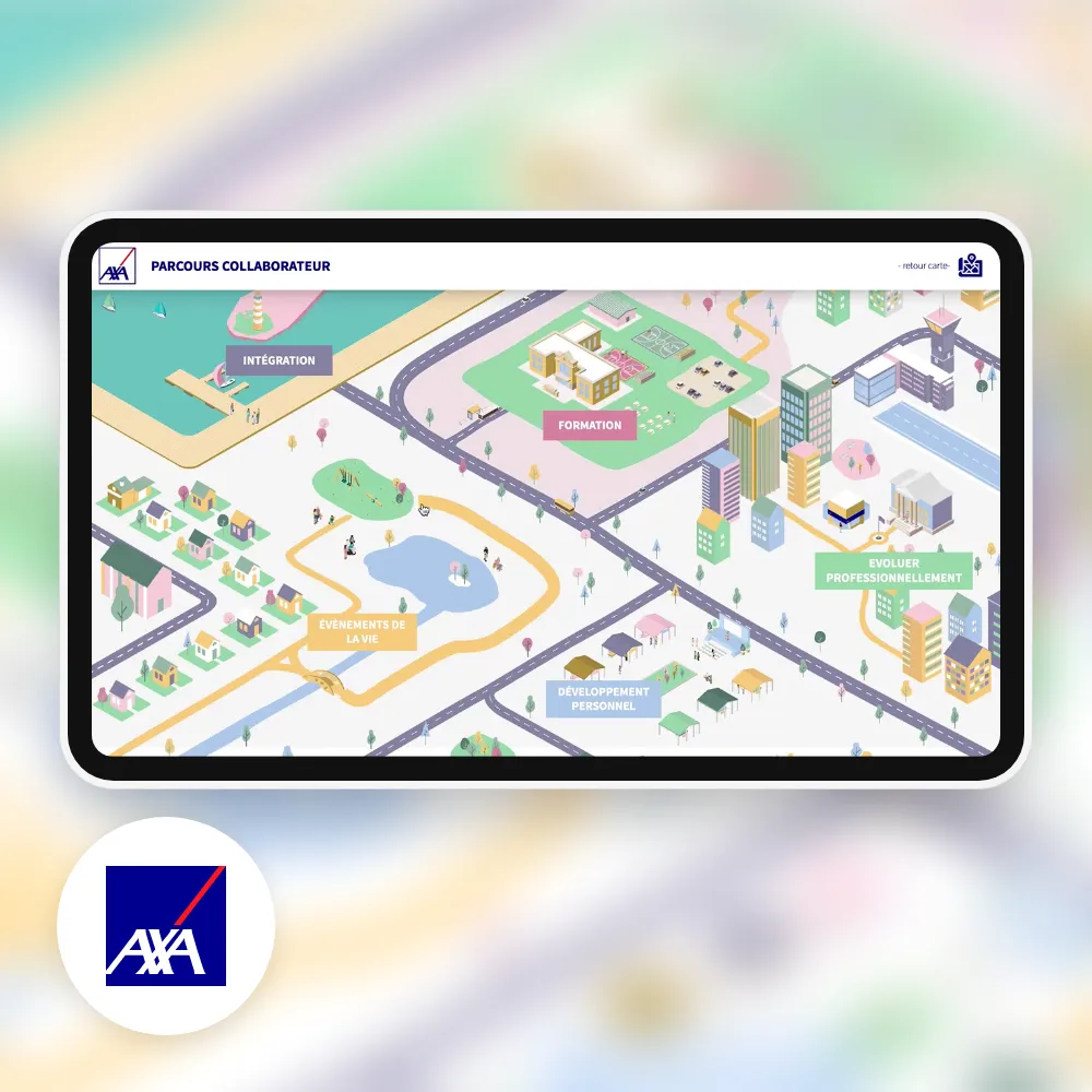 Une ville interactive pour suivre le parcours des collaborateurs d'AXA