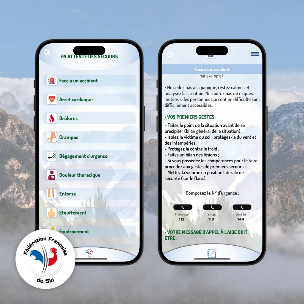 App mobile gestes d'urgences