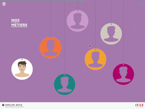 Infographie interactive des métiers du Groupe BPCE - réalisée avec PandaSuite