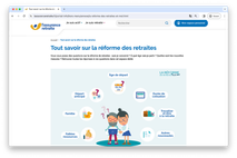 FAQ interactive réalisée pour l’Assurance retraite