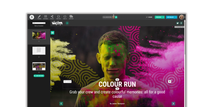 L’interface de l’outil Shorthand qui présente le projet Colour run