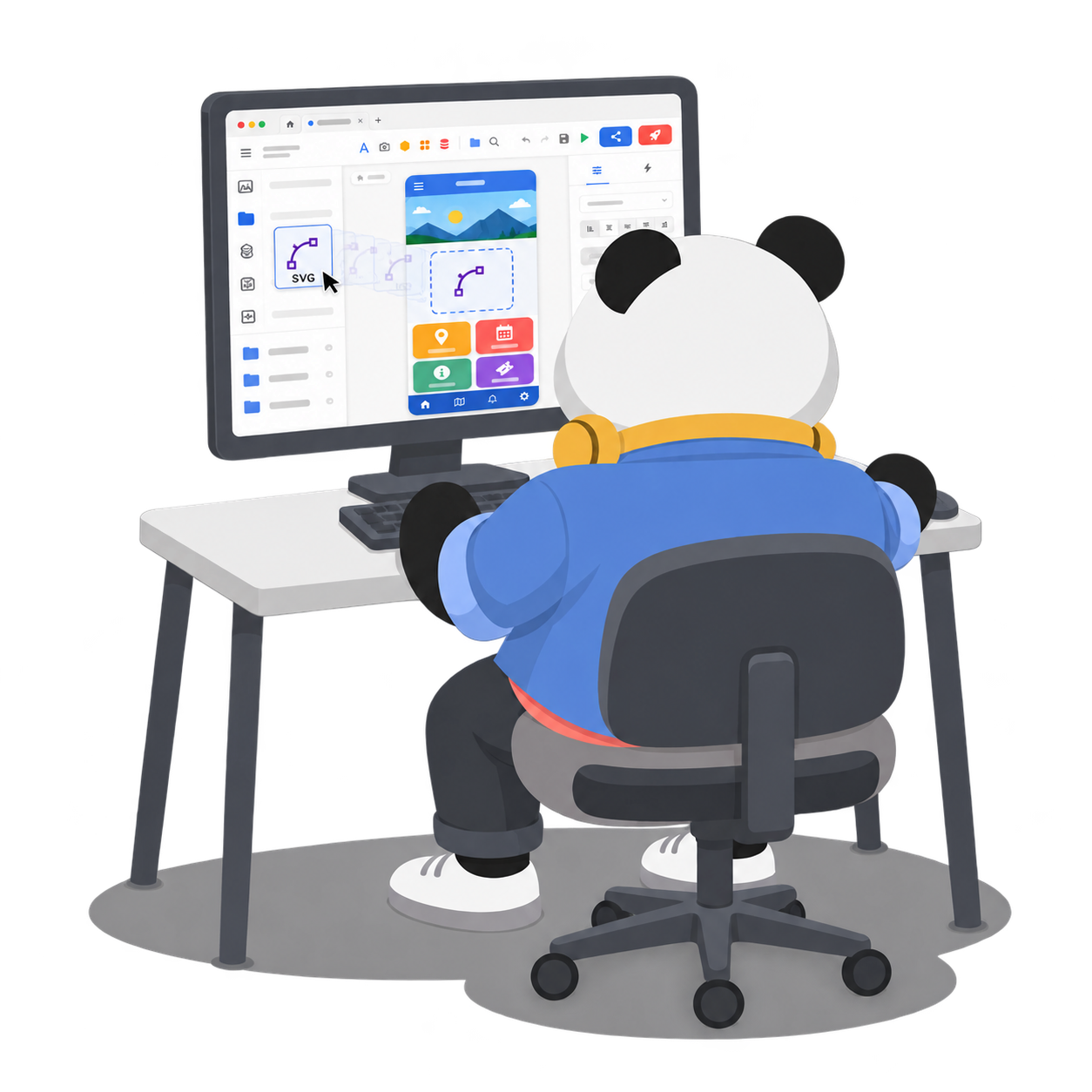 Import d'une icône SVG dans PandaSuite Studio