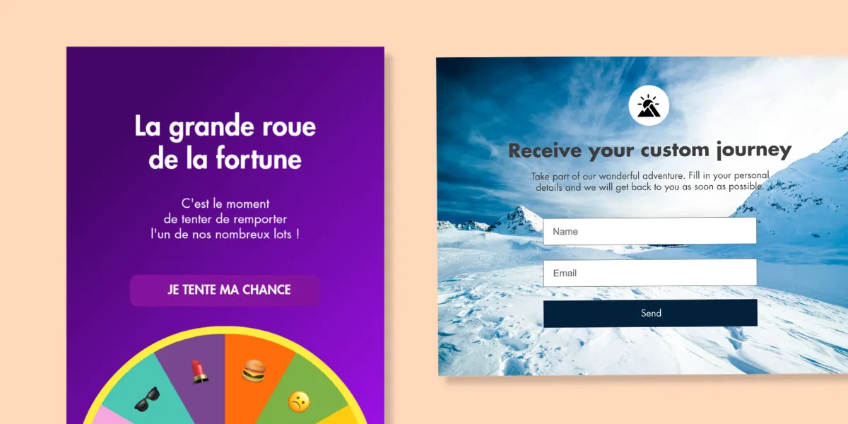 Interactive kiosk templates