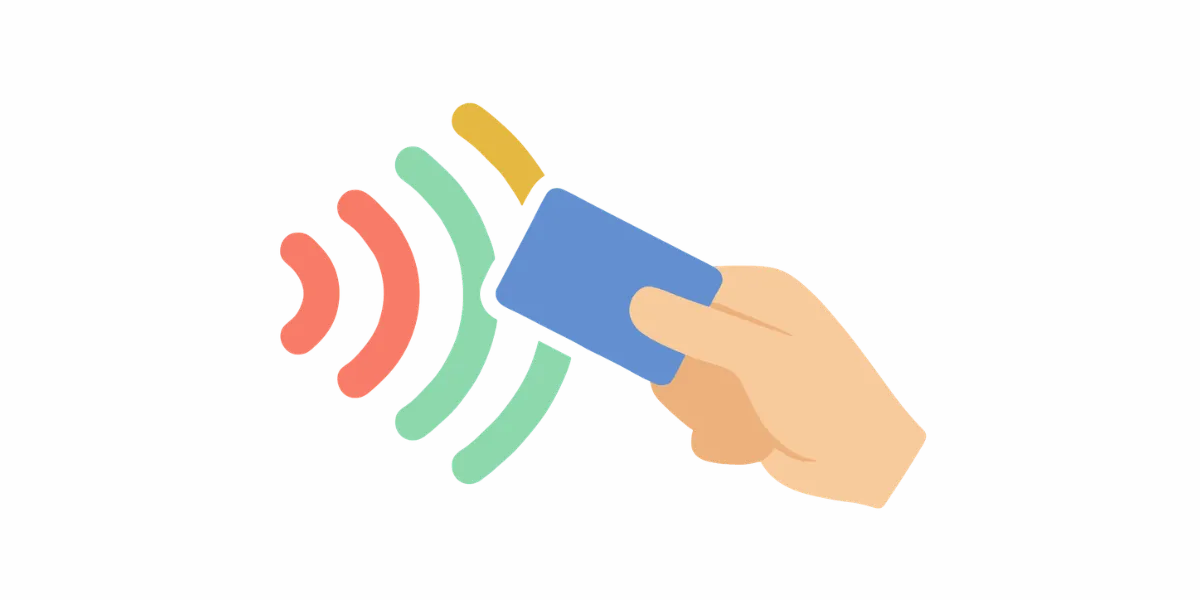 NFC contactless communication - card and waves